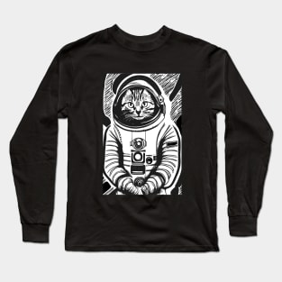 Kitty In Space Suit Long Sleeve T-Shirt